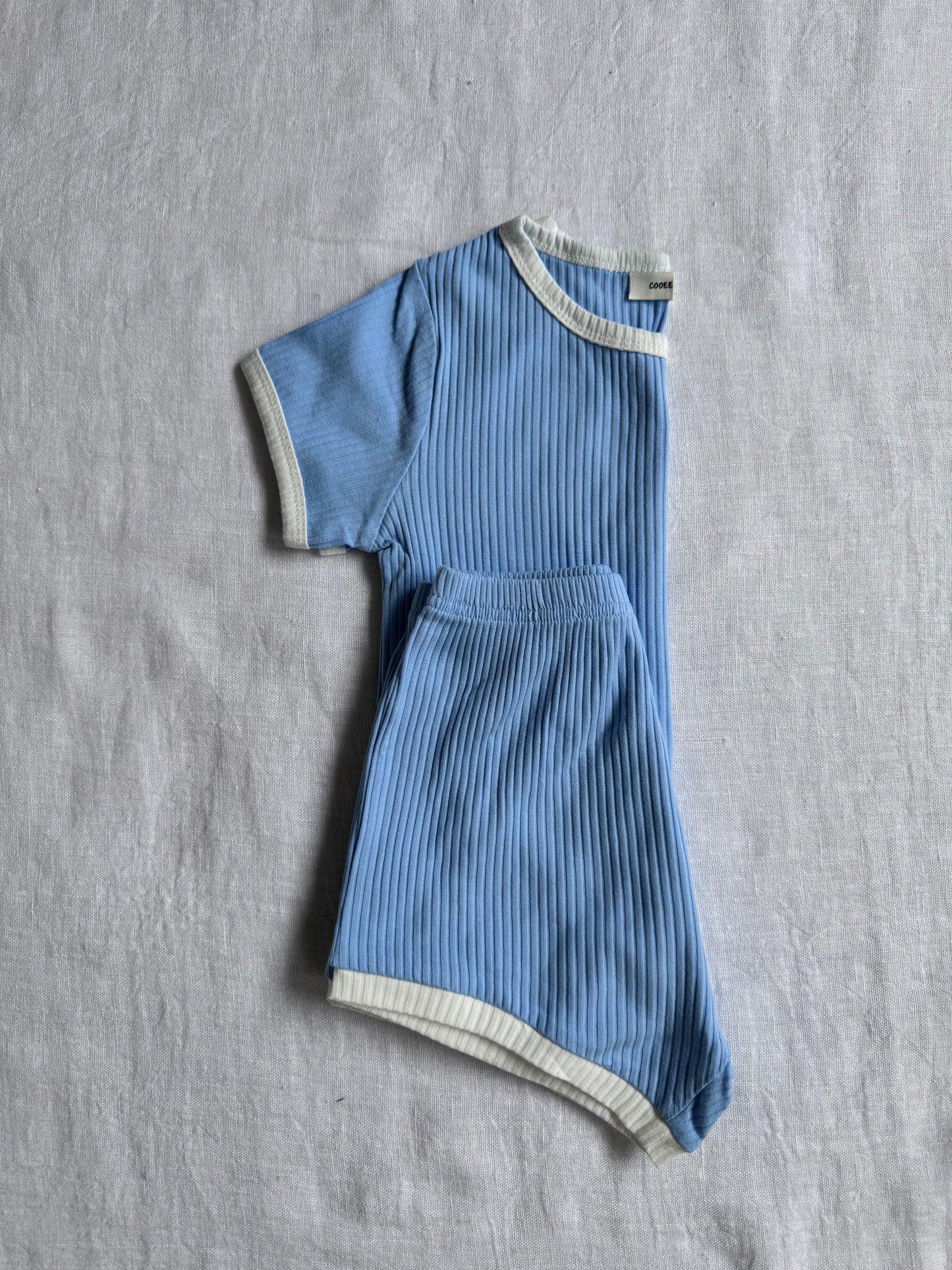 ribbed summer set for kids, toddler unisex