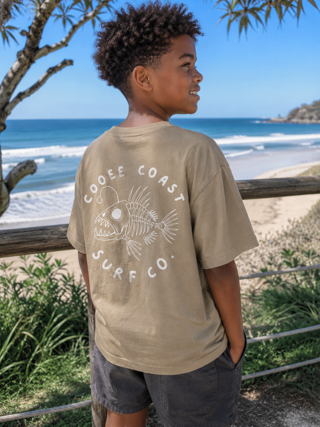 Kid's T-shirt Tan COOEECOAST