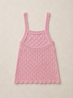 Flat lay summer cooee coast crotchet dress for girls Back view 